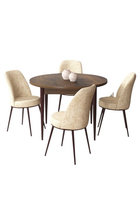 Hanah Home Juego de Mesa y Sillas de 5 Piezas Barroco y Crema Hanah Home Juego de Mesa y Sillas de 5 Piezas Barroco y Crema